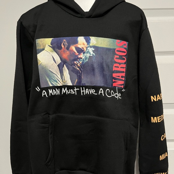 Reason Other - Reason X Narcos Collab Black Hoodie Mens Small Urban Streetwear Rare NWT